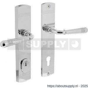 Intersteel Living 3777 achterdeurbeslag Helena 239x50 mm kruk-kruk profielcilindergat 92 mm met kerntrekbeveiliging chroom - S26010214 - afbeelding 1
