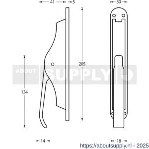 Intersteel 5620 pomp-espagnolet chroom - S26000089 - afbeelding 2