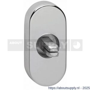 Intersteel 6050 basisplaat ovaal voor raamkruk hals diameter 18 mm chroom - S26003770 - afbeelding 1