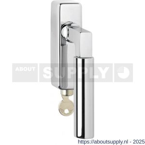 Intersteel Living 6616 raamkruk Baustil afsluitbaar op rechthoekige rozet chroom - S26003785 - afbeelding 1