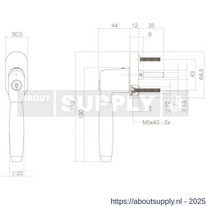 Intersteel Living 6616 raamkruk Ton 400 afsluitbaar op ovaal rozet chroom - S26003783 - afbeelding 2