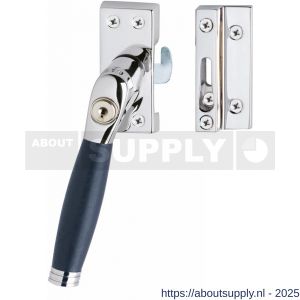 Intersteel Living 6616 SKG* afsluitbare raamsluiting links inclusief sluitplaat met kom Ton 222 chroom-ebbenhout - S26003806 - afbeelding 1