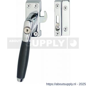 Intersteel Living 6616 SKG* afsluitbare raamsluiting links inclusief sluitplaat met kom Ton 400 chroom-ebbenhout - S26003808 - afbeelding 1