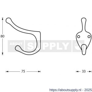 Intersteel Living 6926 kapstokhaak scheepsmodel lang chroom - S26007764 - afbeelding 2