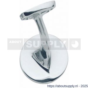 Intersteel Living 7245 leuninghouder blinde achterplaat hol zadel chroom - S26003956 - afbeelding 1