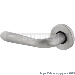 Intersteel 0195 deurkruk gatdeel links Jupiter op rozet verdekt diameter 49x7 mm chroom mat - S26001131 - afbeelding 1