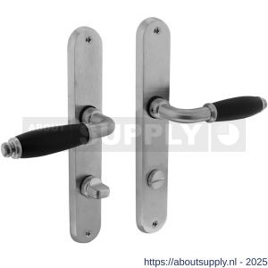 Intersteel 0206 deurkruk Courgette met schild ovaal 236x37 mm WC 78/8 mm chroom mat - S26010221 - afbeelding 1