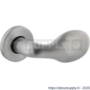 Intersteel 0263 deurkruk gatdeel rechts Druppel op rozet chroom mat - S26001135 - afbeelding 1