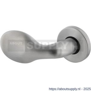 Intersteel 0263 deurkruk gatdeel links Druppel op rozet chroom mat - S26001136 - afbeelding 1