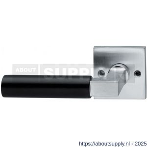 Intersteel 0384 deurkruk gatdeel links Baustil op rozet 55x55x8 mm chroom mat-zwart - S26000436 - afbeelding 1