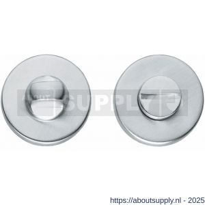 Intersteel Living 3186 WC-sluiting verdekt diameter 49x7 mm met stift 8x8 mm chroom mat - S26007624 - afbeelding 1