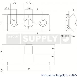 Intersteel 5615 stelpen chroom mat - S26003867 - afbeelding 2