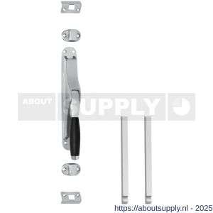 Intersteel Living 5620 set pomp-espagnolet Ton 400 inclusief stangenset 2x 1250 mm chroom mat-ebbenhout - S26009345 - afbeelding 1