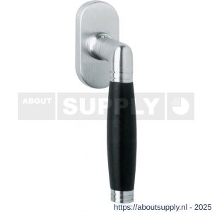 Intersteel Living 6051 raamkruk Ton 222 op ovale rozet chroom mat-ebbenhout - S26003769 - afbeelding 1
