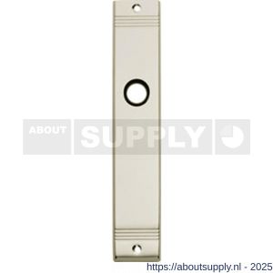 Intersteel 2571 langschild rechthoekig met groef 235x43x6 mm sleutelgat 72 mm nikkel - S26002991 - afbeelding 1