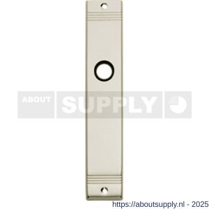Intersteel 2571 langschild rechthoekig met groef 235x43x6 mm profielcilindergat 55 mm nikkel - S26002992 - afbeelding 1