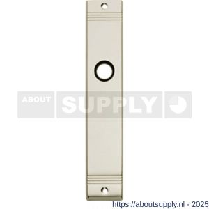 Intersteel 2571 langschild rechthoekig met groef 235x43x6 mm profielcilindergat 72 mm nikkel - S26002993 - afbeelding 1