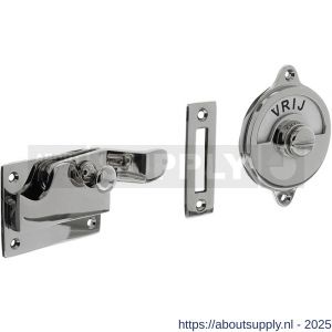 Intersteel Living 3700 WC-overslag met bocht en tekst Vrij-Bezet nikkel - S26008087 - afbeelding 1