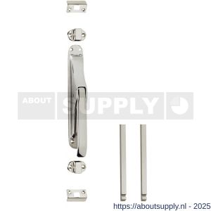 Intersteel Living 5620 set pomp-espagnolet inclusief stangenset 2x 1250 mm vernikkeld - S26009344 - afbeelding 1