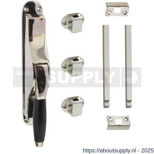 Intersteel Living 5620 set pomp-espagnolet Ton Basic inclusief stangenset 2x 1250 mm nikkel-ebbenhout - S26011033 - afbeelding 1