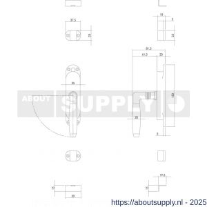 Intersteel 5620 kruk-espagnolet links Ton 400 nikkel-ebbenhout - S26000071 - afbeelding 2
