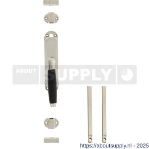 Intersteel Living 5620 set kruk-espagnolet rechts Ton 400 inclusief stangenset 2x 1250 mm nikkel-ebbenhout - S26009340 - afbeelding 1