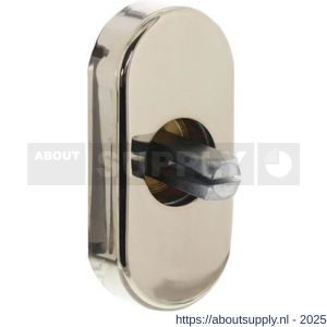 Intersteel 6050 basisplaat ovaal voor raamkruk hals diameter 18 mm nikkel - S26003776 - afbeelding 1