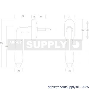 Intersteel Living 6050 raamkruk Courgette op ovaal rozet nikkel-zwart - S26003758 - afbeelding 2