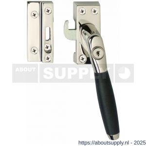 Intersteel Living 6616 SKG* afsluitbare raamsluiting rechts inclusief sluitplaat met kom Ton 400 nikkel-ebbenhout - S26007741 - afbeelding 1