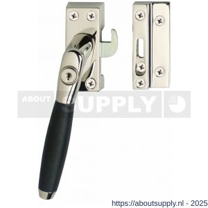 Intersteel Living 6616 SKG* afsluitbare raamsluiting links inclusief sluitplaat met kom Ton 400 nikkel-ebbenhout - S26003829 - afbeelding 1