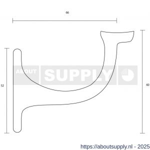 Intersteel Living 7245 leuninghouder opschroevend hol zadel nikkel - S26003981 - afbeelding 2