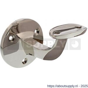 Intersteel Living 7245 leuninghouder opschroevend hol zadel nikkel - S26003981 - afbeelding 1