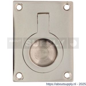 Intersteel Living 7526 luikring recht 41x31 mm nikkel - S26009611 - afbeelding 1