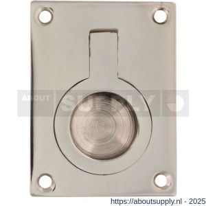 Intersteel Living 7526 luikring recht 50x39 mm nikkel - S26009612 - afbeelding 1