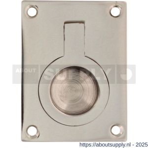 Intersteel Living 7526 luikring recht 65x49 mm nikkel - S26009613 - afbeelding 1
