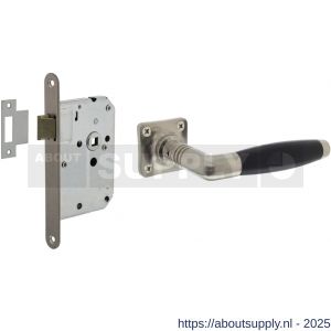 Intersteel Living 0237 set loopslot RVS met deurkruk Ton Basic op rozet 38x38 mm nikkel mat - S26011043 - afbeelding 1