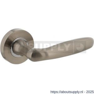 Intersteel 1692 deurkruk gatdeel rechts Bjorn op rozet verdekt diameter 52x10 mm met nokken nikkel mat - S26001158 - afbeelding 1