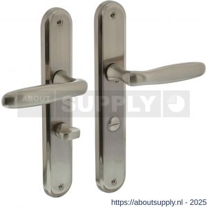 Intersteel Living 1692 deurkruk Bjorn op schild ovaal 242x43 mm WC 63/8 mm nikkel mat - S26005111 - afbeelding 1