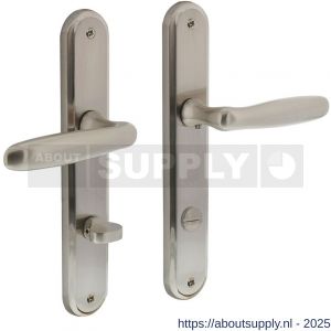 Intersteel 1692 deurkruk Bjorn op schild ovaal 242x43 mm WC 78/8 mm nikkel mat - S26008104 - afbeelding 1