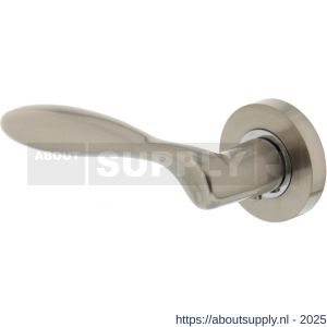 Intersteel 1695 deurkruk gatdeel links George op rozet verdekt diameter 52x10 mm met nokken nikkel mat - S26001244 - afbeelding 1