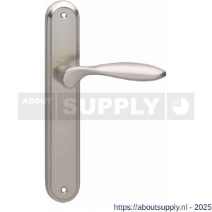 Intersteel Living 1695 deurkruk George op schild ovaal 242x43 mm blind nikkel mat - S26000405 - afbeelding 1