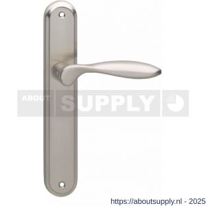 Intersteel 1695 deurkruk gatdeel rechts George op schild ovaal 242x43 mm blind nikkel mat - S26005115 - afbeelding 1