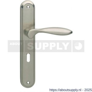 Intersteel Living 1695 deurkruk George op schild ovaal 242x43 mm sleutelgat 56 mm nikkel mat - S26005119 - afbeelding 1