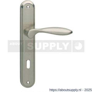 Intersteel Living 1695 deurkruk George op schild ovaal 242x43 mm sleutelgat 72 mm nikkel mat - S26005120 - afbeelding 1