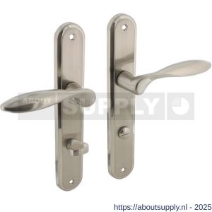 Intersteel 1695 deurkruk George op schild ovaal 242x43 mm WC 78/8 mm nikkel mat - S26005124 - afbeelding 1