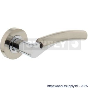 Intersteel Living 1700 deurkruk Bryan op rozet verdekt diameter 52x10 mm met nokken chroom-nikkel mat - S26005137 - afbeelding 1