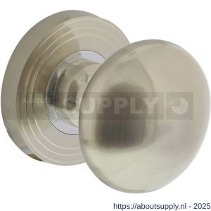 Intersteel Living 2126 knoprozet verdekt met rillen diameter 55x10 mm en nokken chroom nikkel mat - S26005172 - afbeelding 1