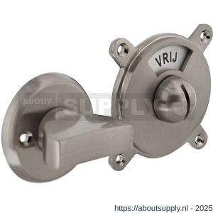 Intersteel Living 3702 WC-sluiting Degeorge met 8 mm stift en tekst Vrij-Bezet nikkel mat - S26009107 - afbeelding 1