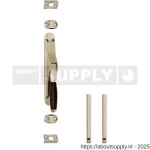 Intersteel Living 5620 set pomp-espagnolet Ton 400 inclusief stangenset 2x 1250 mm nikkel mat-ebbenhout - S26009352 - afbeelding 1