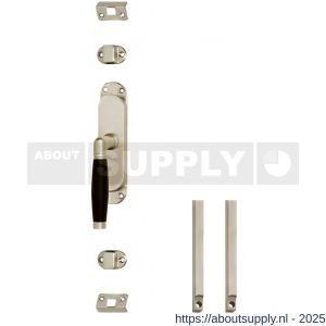 Intersteel Living 5620 set kruk-espagnolet links Ton 222 inclusief stangenset 2x 1250 mm nikkel mat-ebbenhout - S26009335 - afbeelding 1